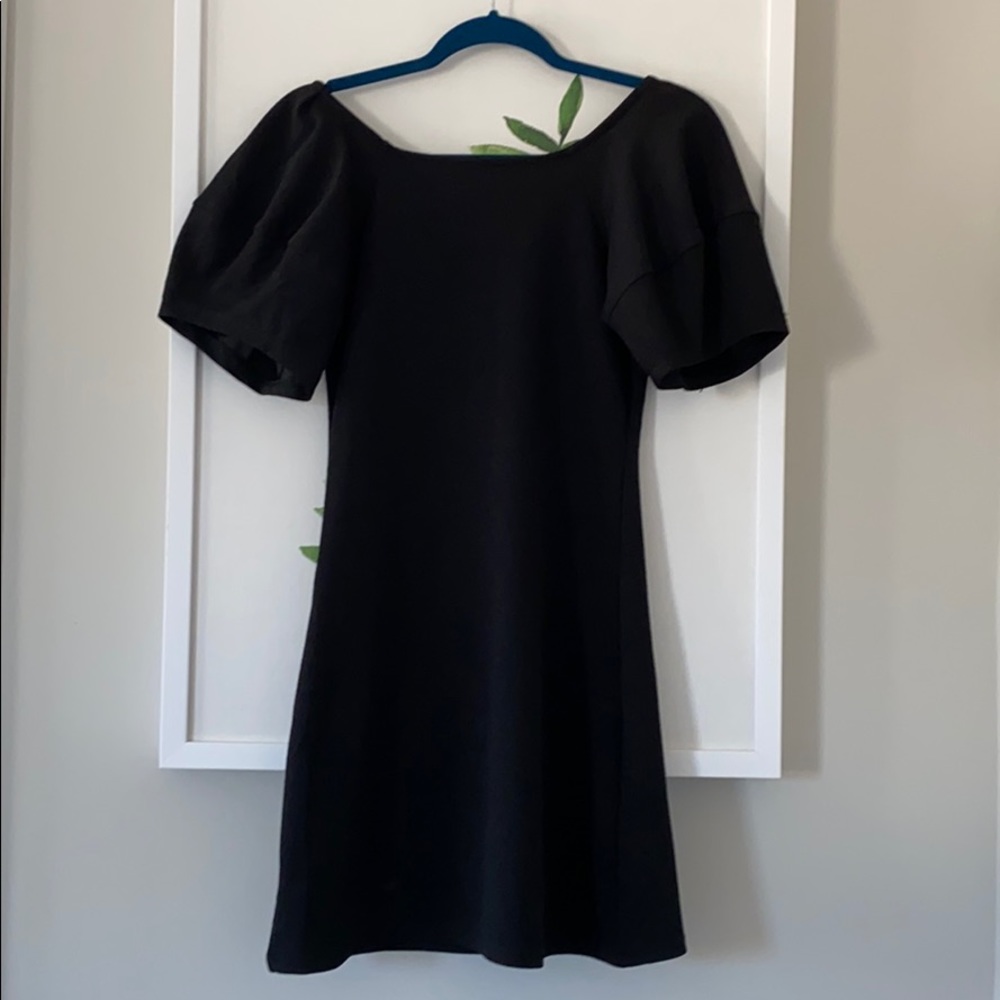 Zara Puffy Sleeve Black Dress